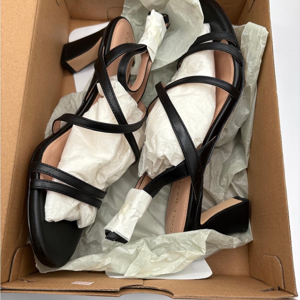 New Cole Haan Addie strap black heels women’s size 7.5 - Picture 9 of 10